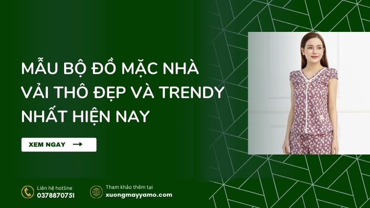 bộ đồ mặc nhà vải thô