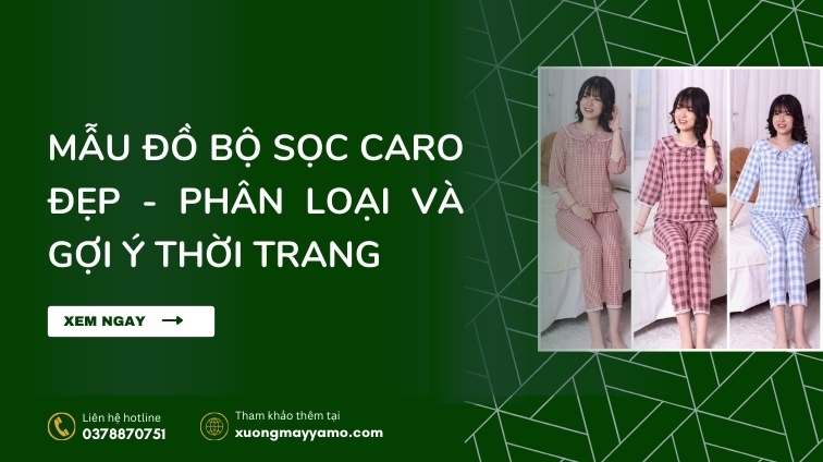 đồ bộ sọc caro đẹp